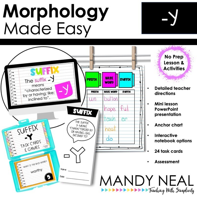 Suffix Lesson and Activities for -ly