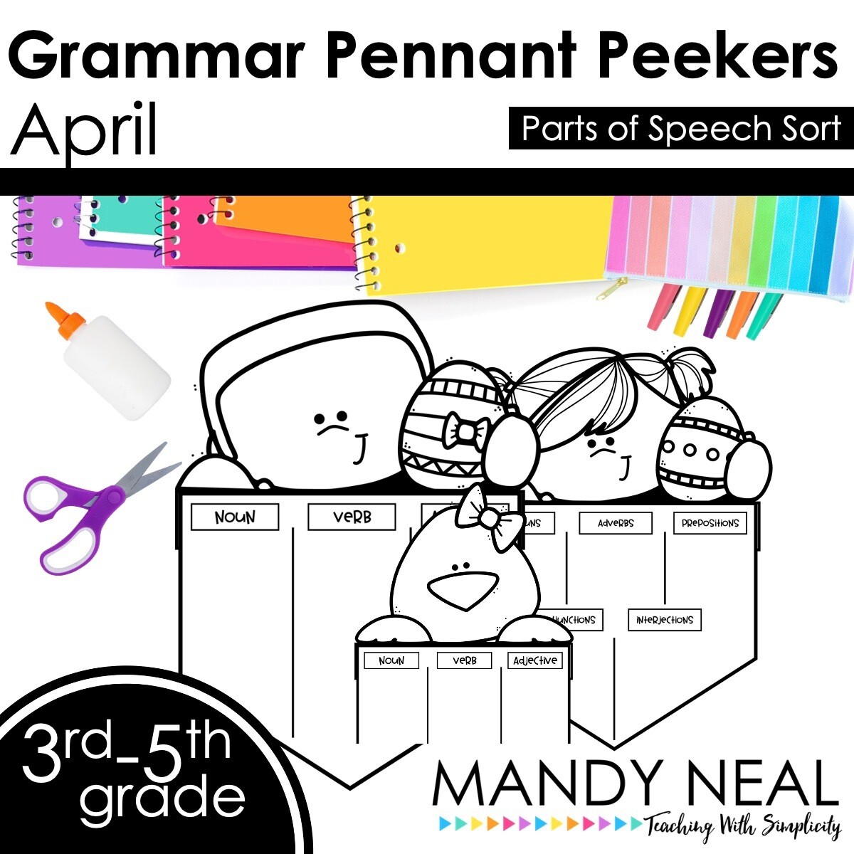 April and Easter Day Craft Activity for Grammar | Parts of Speech