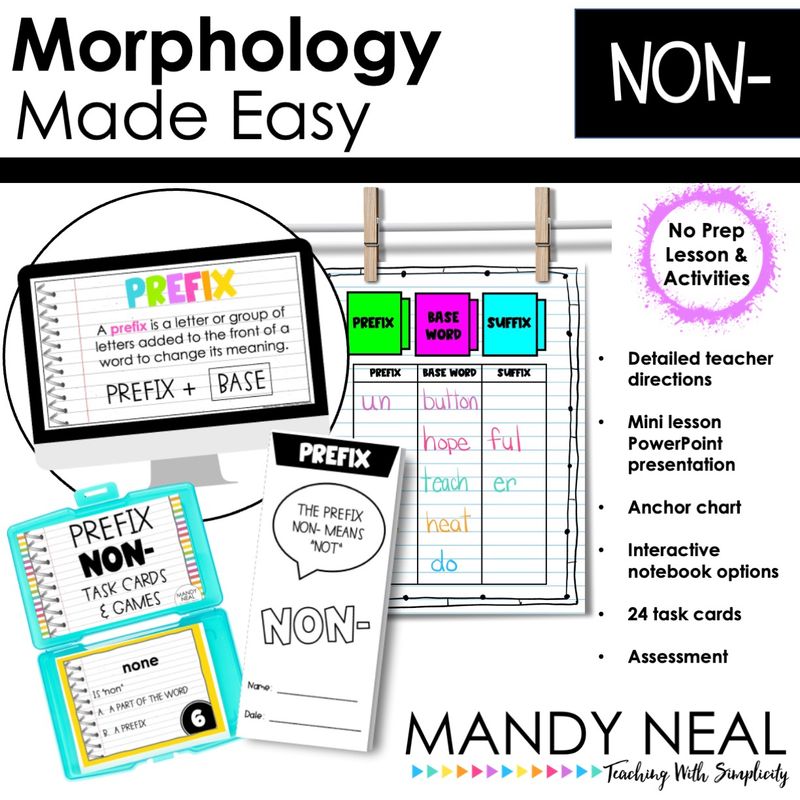 Prefix Lesson and Activities for non-
