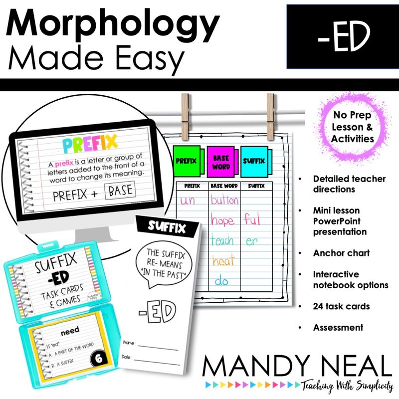 Suffix Lesson and Activities for -ed