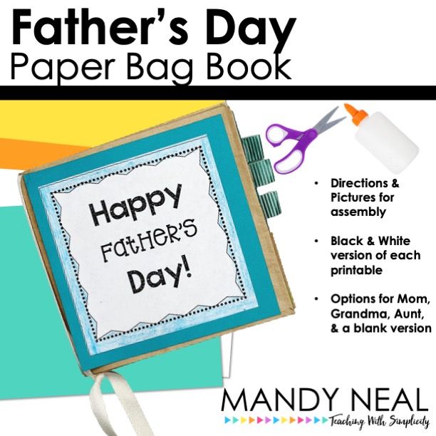 Father&#39;s Day Craft: Paper Bag Book