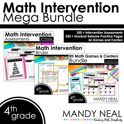 4th Grade Math Intervention Standards Based Mega Bundle