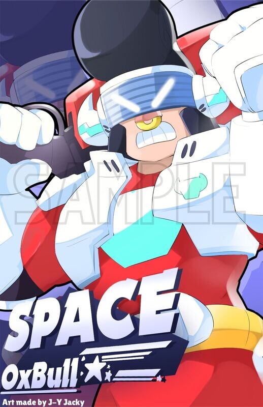 SpaceOxBull by JYJacky 11x17 and 8x10