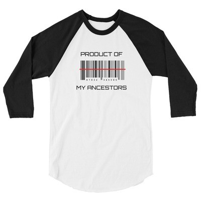 3/4 sleeve raglan shirt w/ Barcode