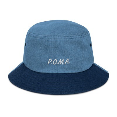 Denim &quot;P.O.M.A.&quot; bucket hat
