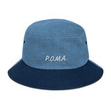 Denim &quot;P.O.M.A.&quot; bucket hat