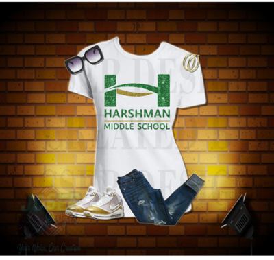 Harshman Middle School Glitter Logo