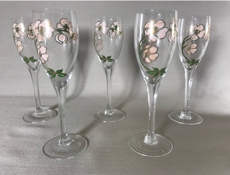 Perrier Jouet champagne glasses