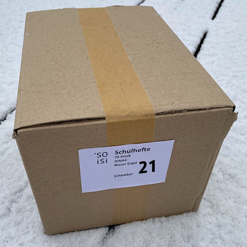 Lineatur 21, Karton mit 70 Heften, liniert, DIN-A4 Lineatur 21, Karton mit 70 Heften, liniert, DIN-A4