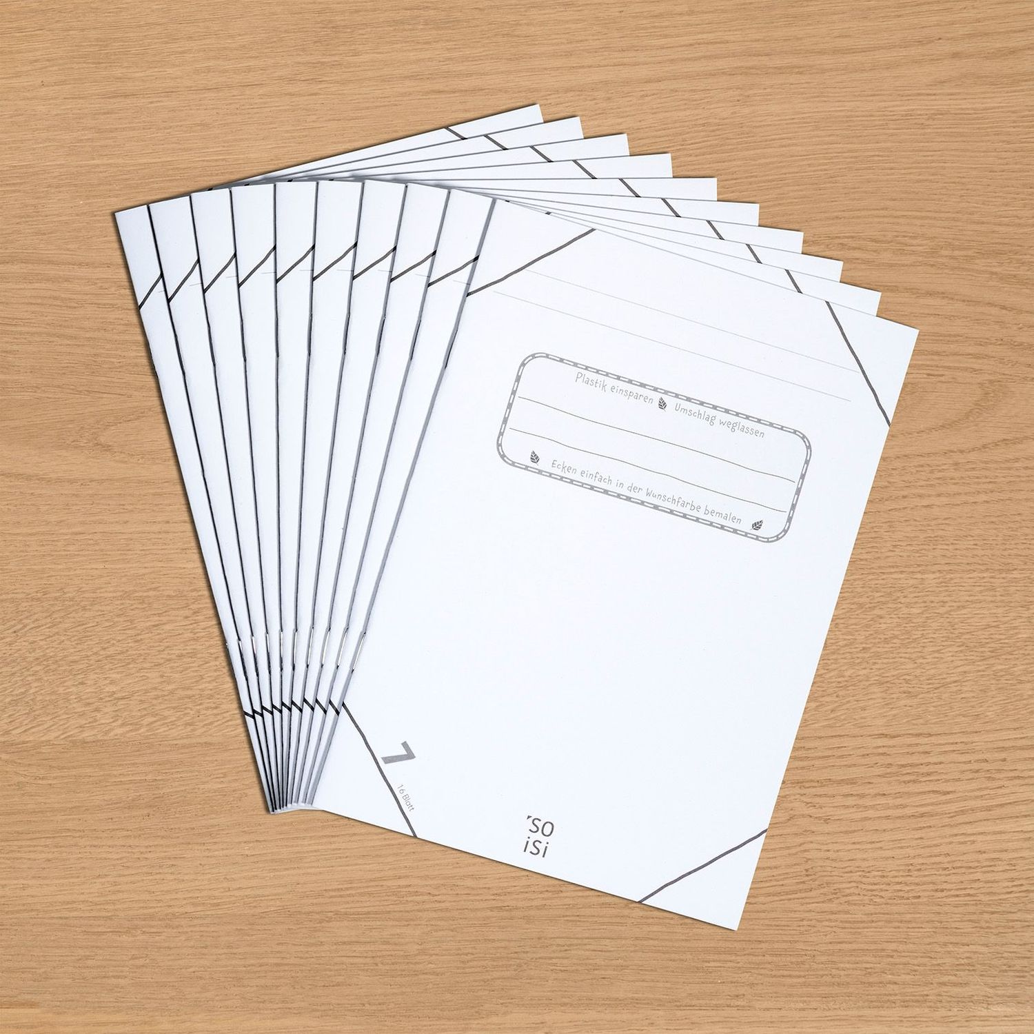 Lineatur 7(kariert Großkaro 7x7mm) DIN-A5​, 10 St.