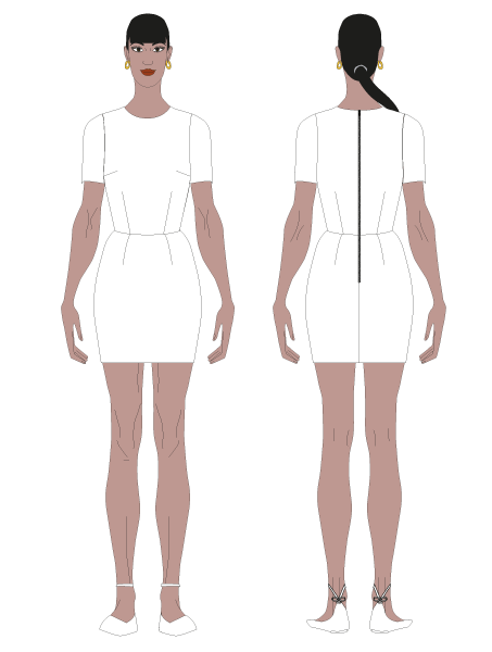 Build your dress - CREW NECKLINE OPTIONS