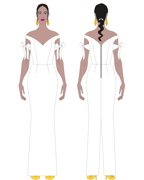 Build Your Dress - OFF-SHOULDER NECKLINE OPTIONS