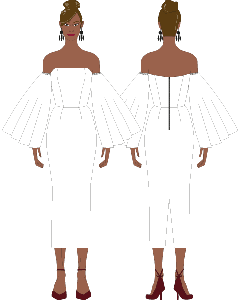 Build your dress - STRAIGHT NECKLINE OPTIONS