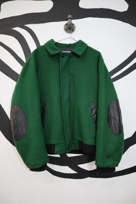 John Deere Forest Green Bomber Jacket Size L John Deere Forest Green Bomber Jacket Size L