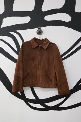 Brown Suede Collar Jacket Size S
