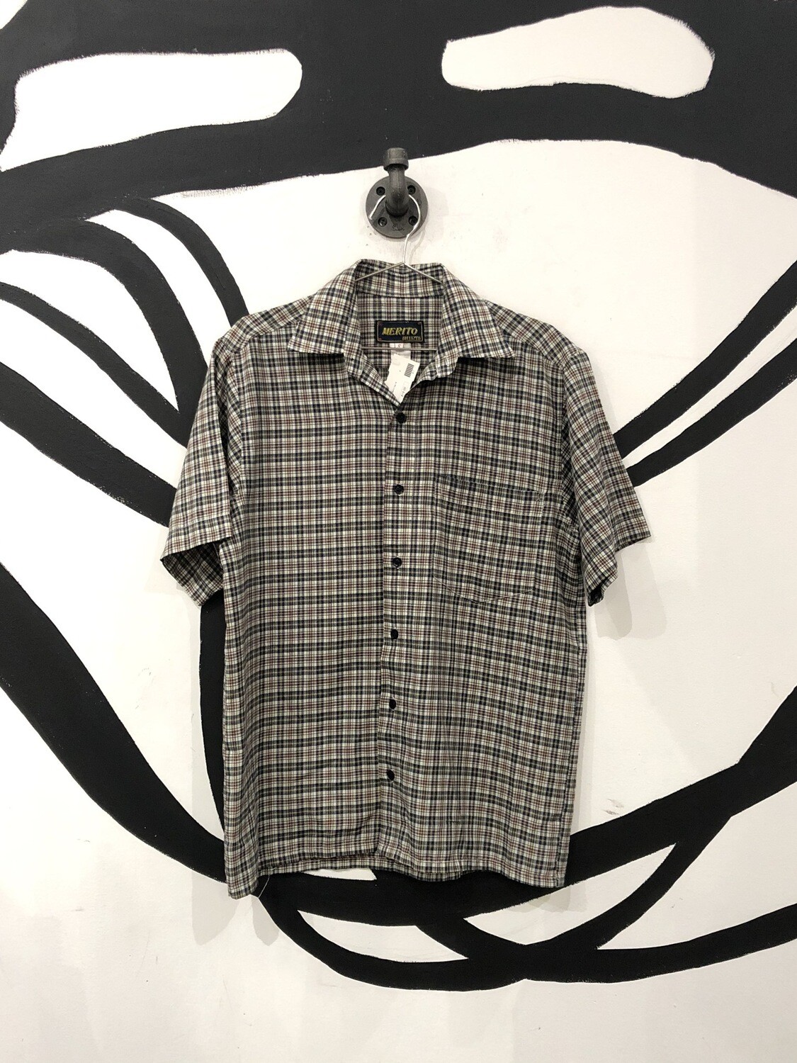 Merito Plaid Short Sleeve Button Up Size S Merito Plaid Short Sleeve Button Up Size S