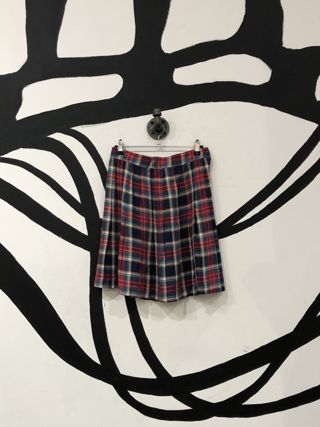 Pleated Plaid Skirt Size M