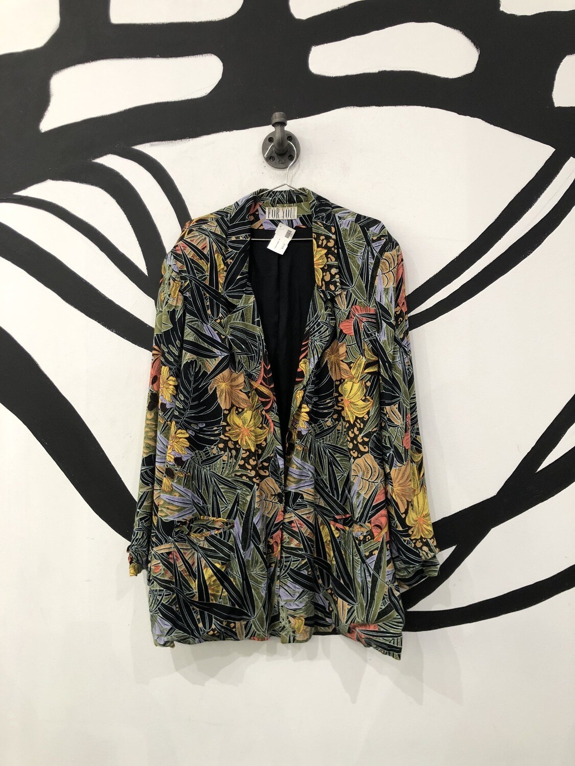 Tropical Print Blazer Size L Tropical Print Blazer Size L