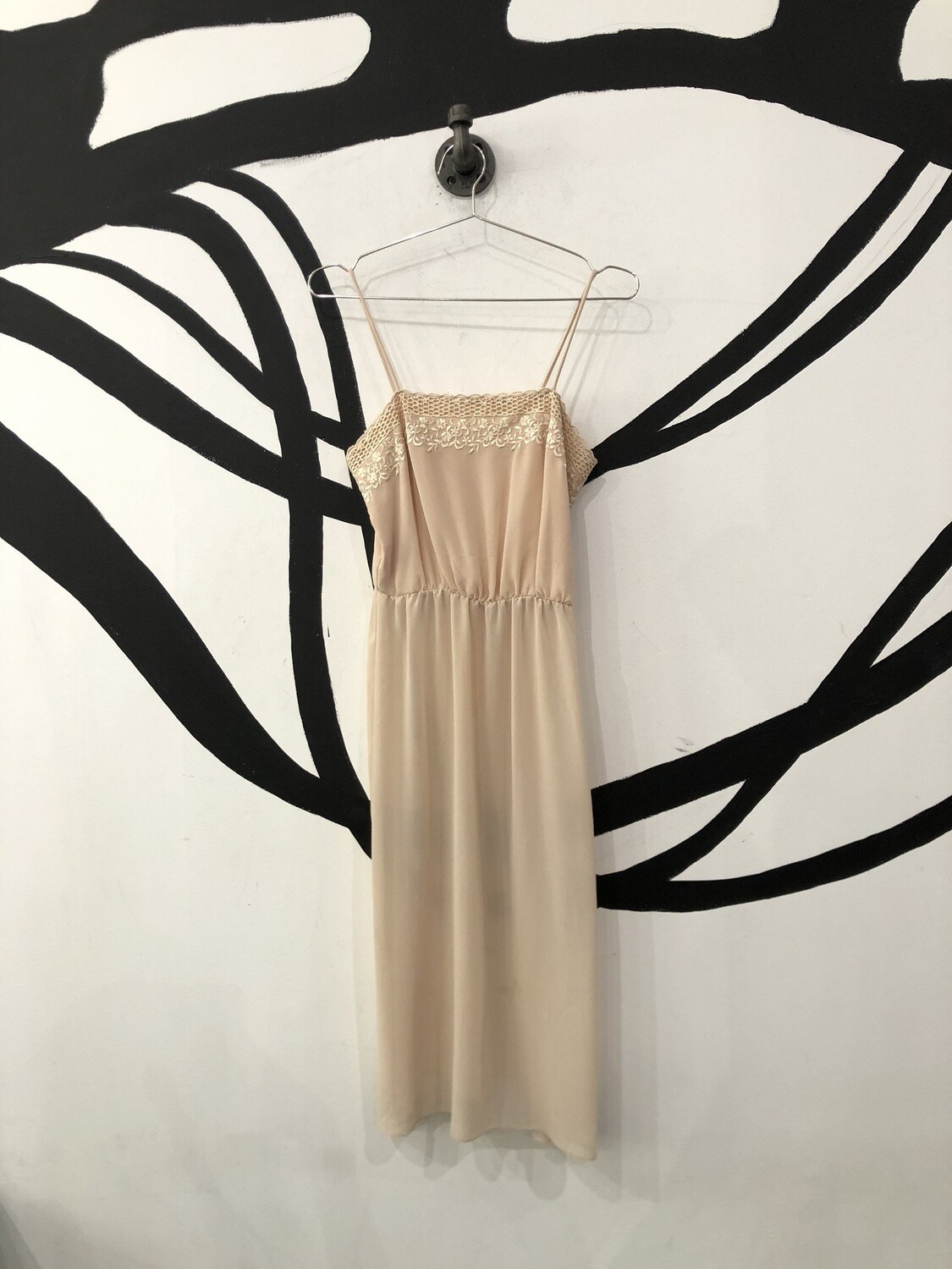 Cream Floral Sheer Dress Size M Cream Floral Sheer Dress Size M