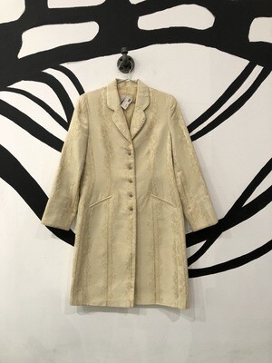 Cream & Gold Caroline Charles Coat Size L