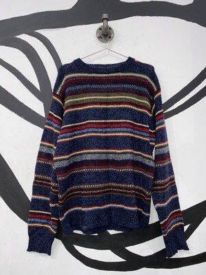 Geoffrey Beene Striped Knit Sweater Size M