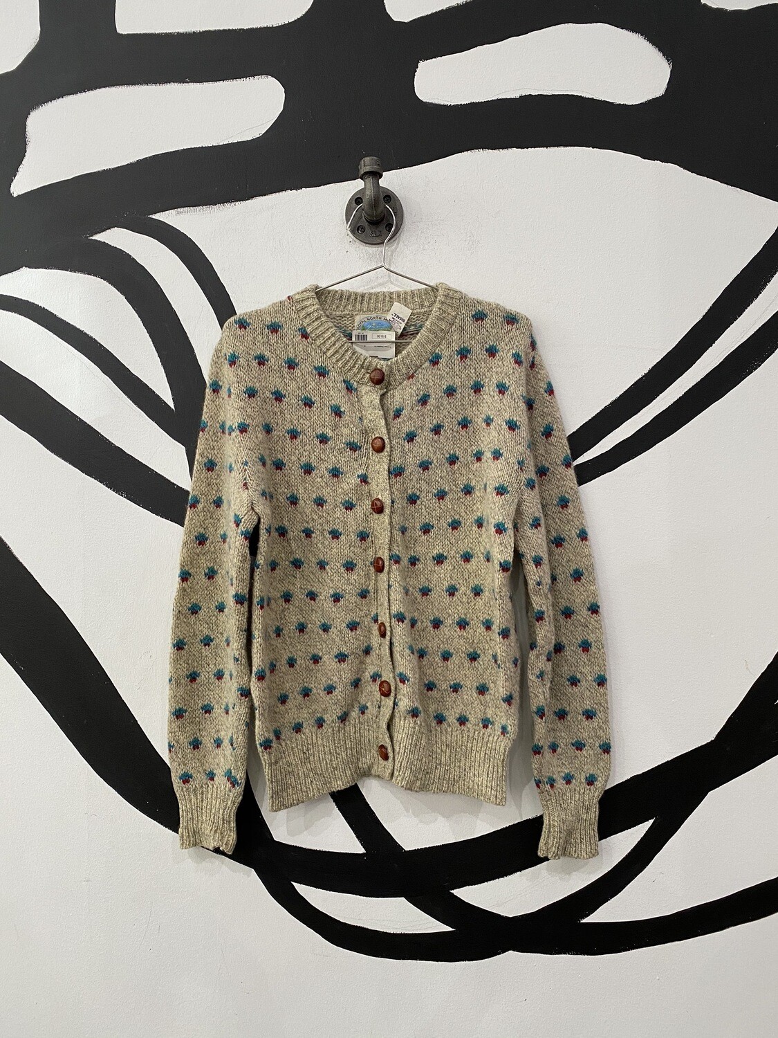 Patterned Tan Cardigan Size S Patterned Tan Cardigan Size S