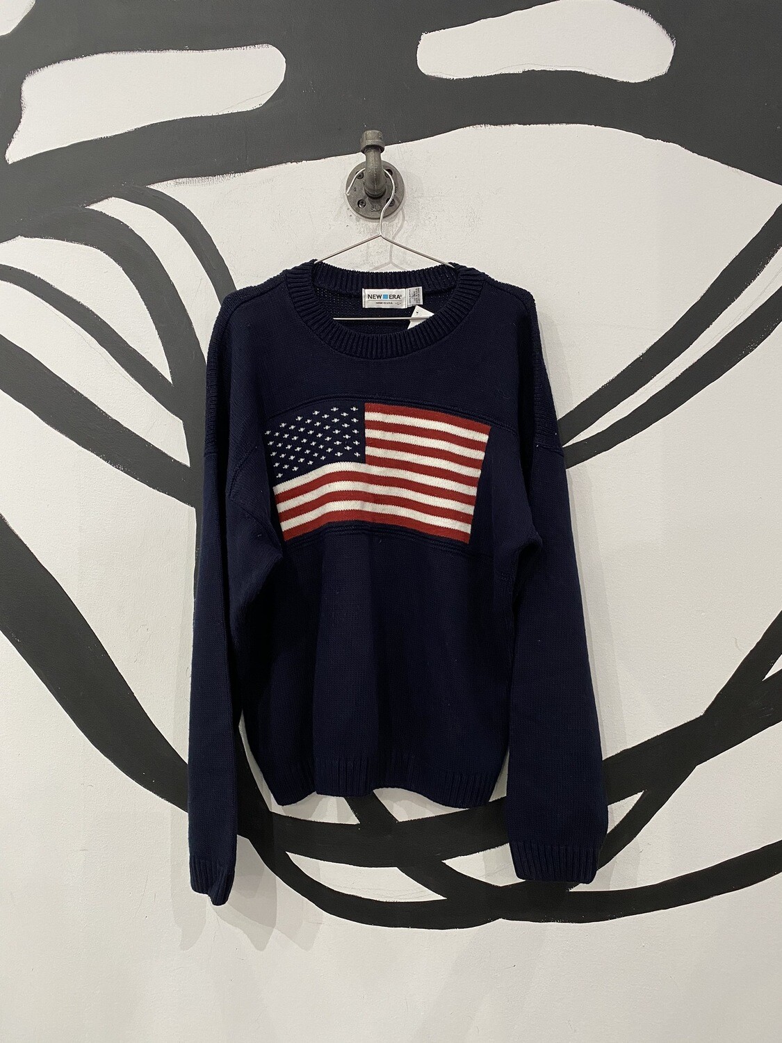 American Flag Navy Sweater Size L American Flag Navy Sweater Size L