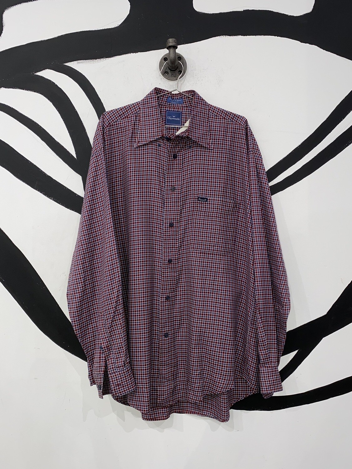 Micro Plaid Button Up Size L Micro Plaid Button Up Size L