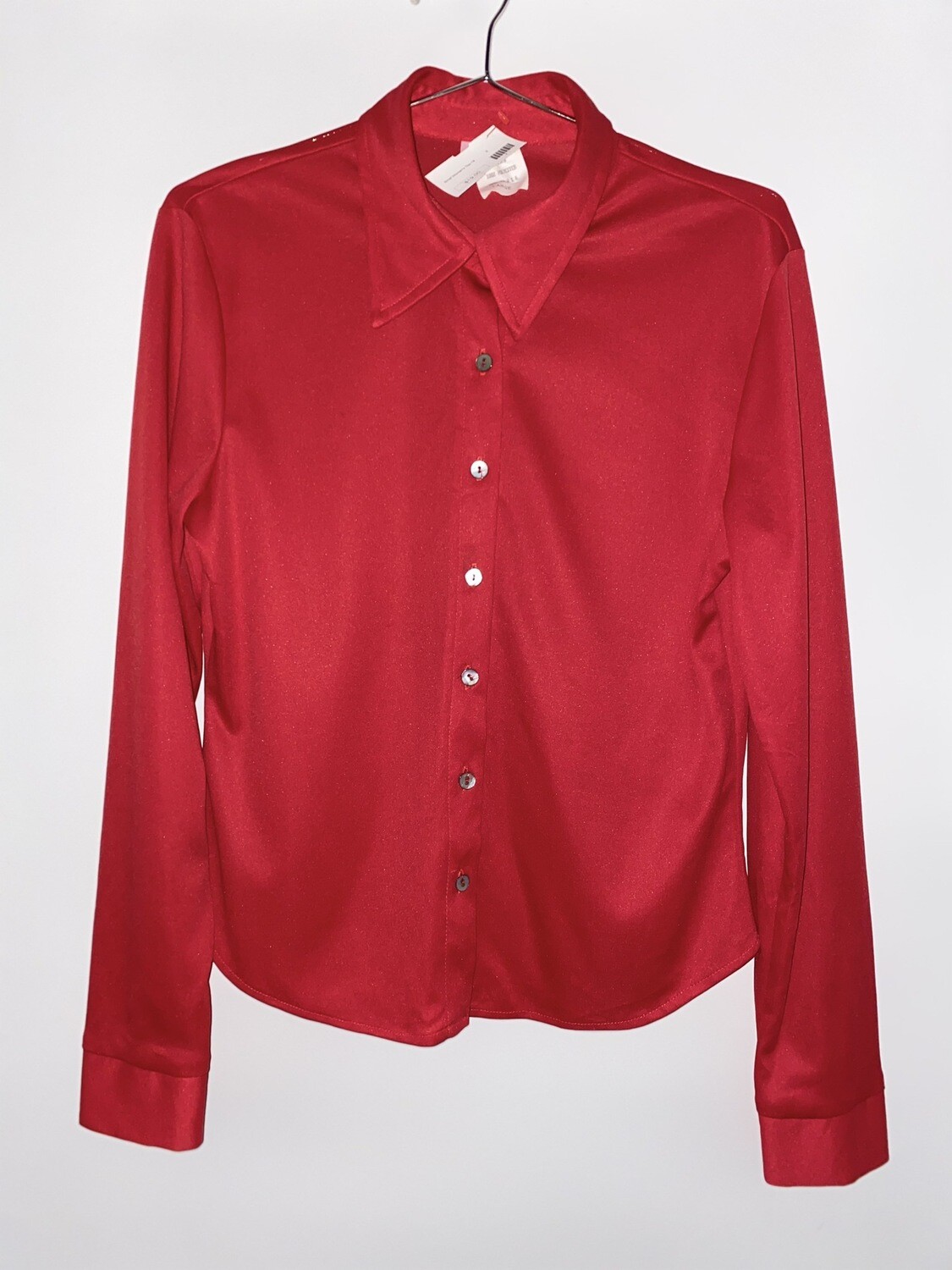 Tricia Red Button Up Size S