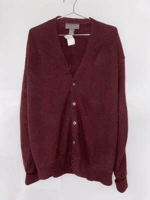David Taylor Red Knit Cardigan Size L