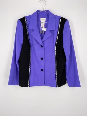 Purple Square Button Blazer Size M