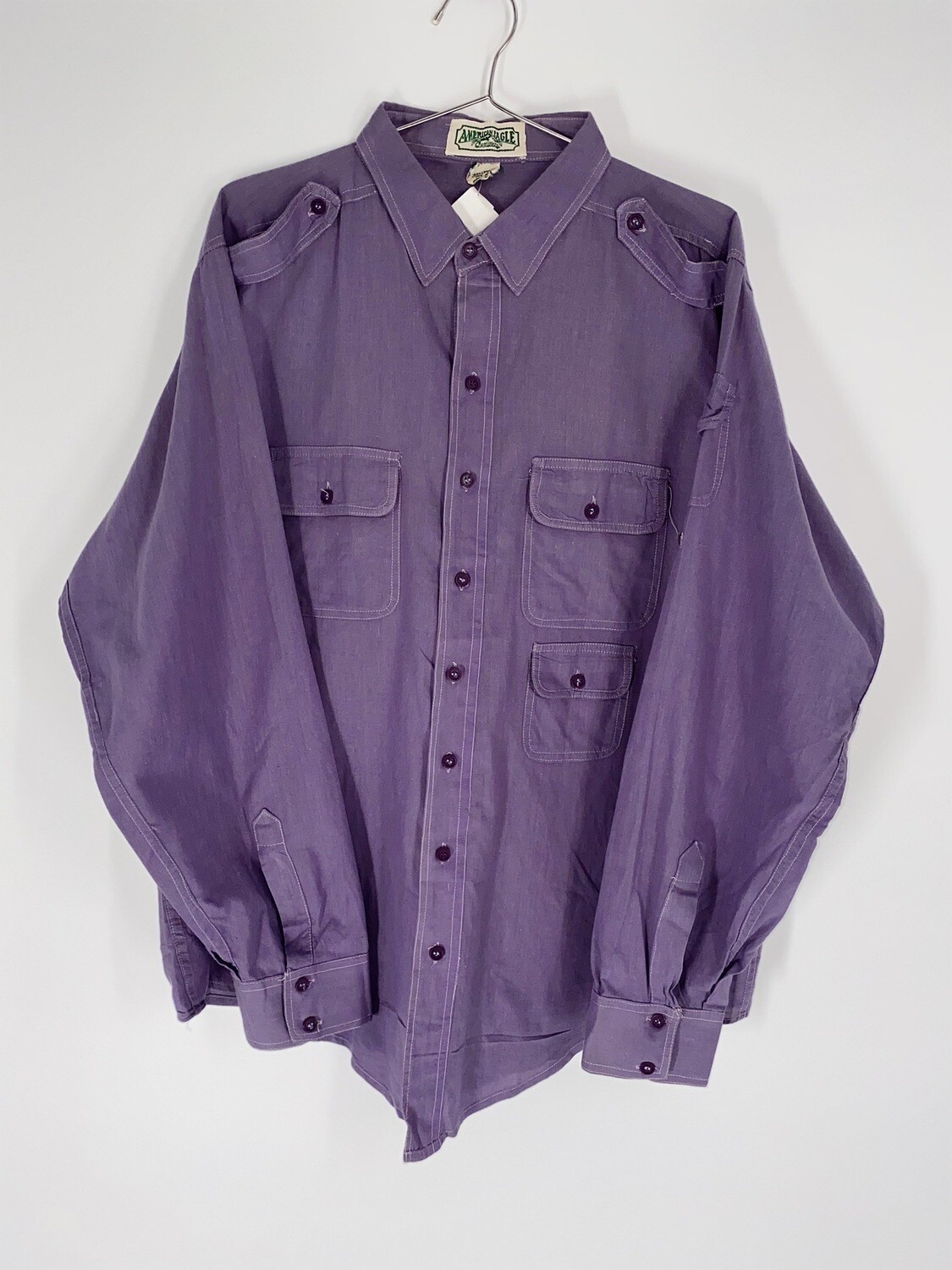 American Eagle Outfitters Purple Cargo Button Up Size M