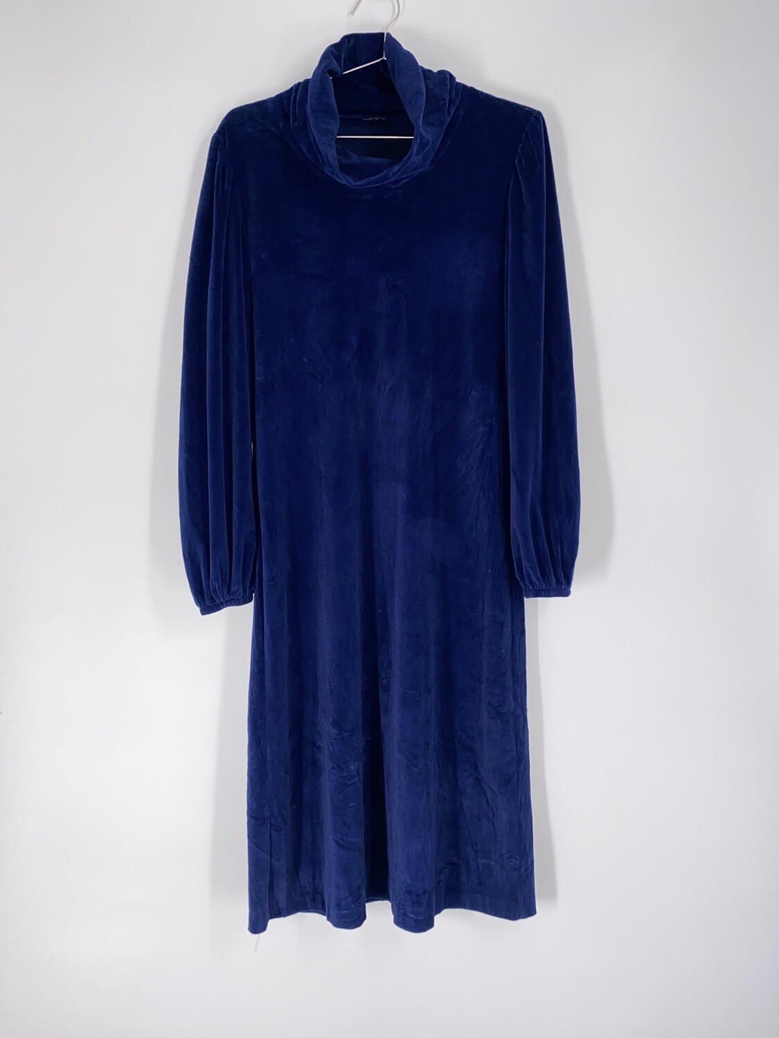 Blue Velvet Turtleneck Dress Size M