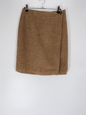 Brown Houndstooth Skirt Size M