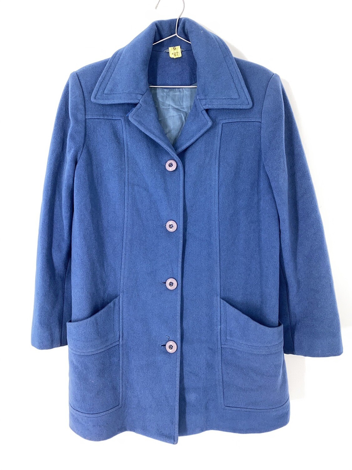 Soft Blue Mid Length Coat Size M