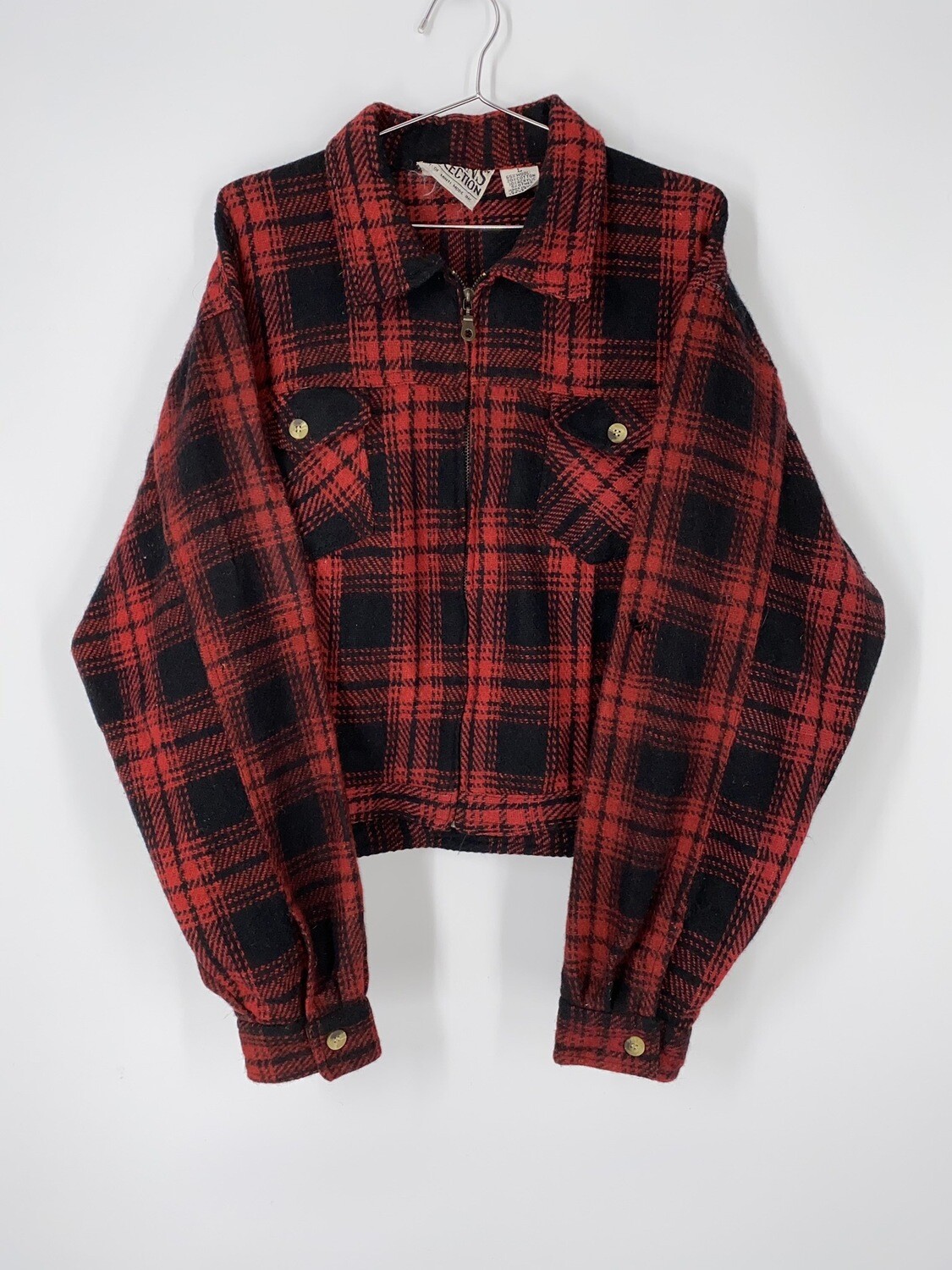 Karans Kollection zip Up Flannel Jacket Size L