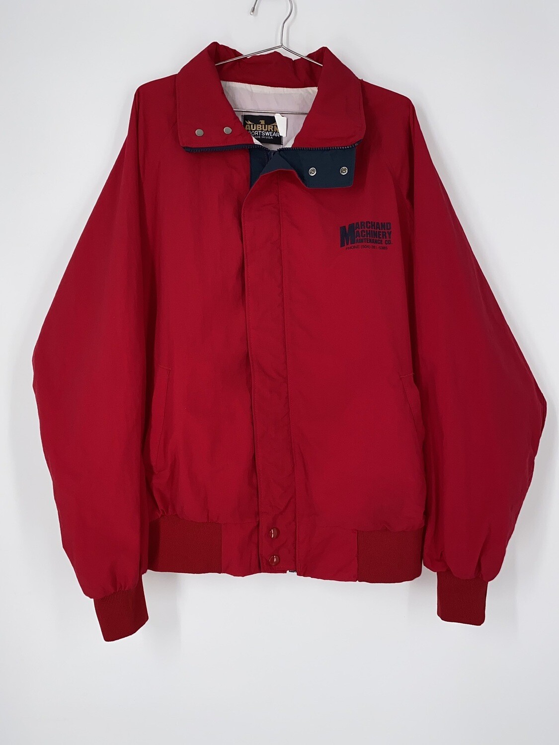 Auburn Sportswear Zip Up Bomber Jacket Size L
