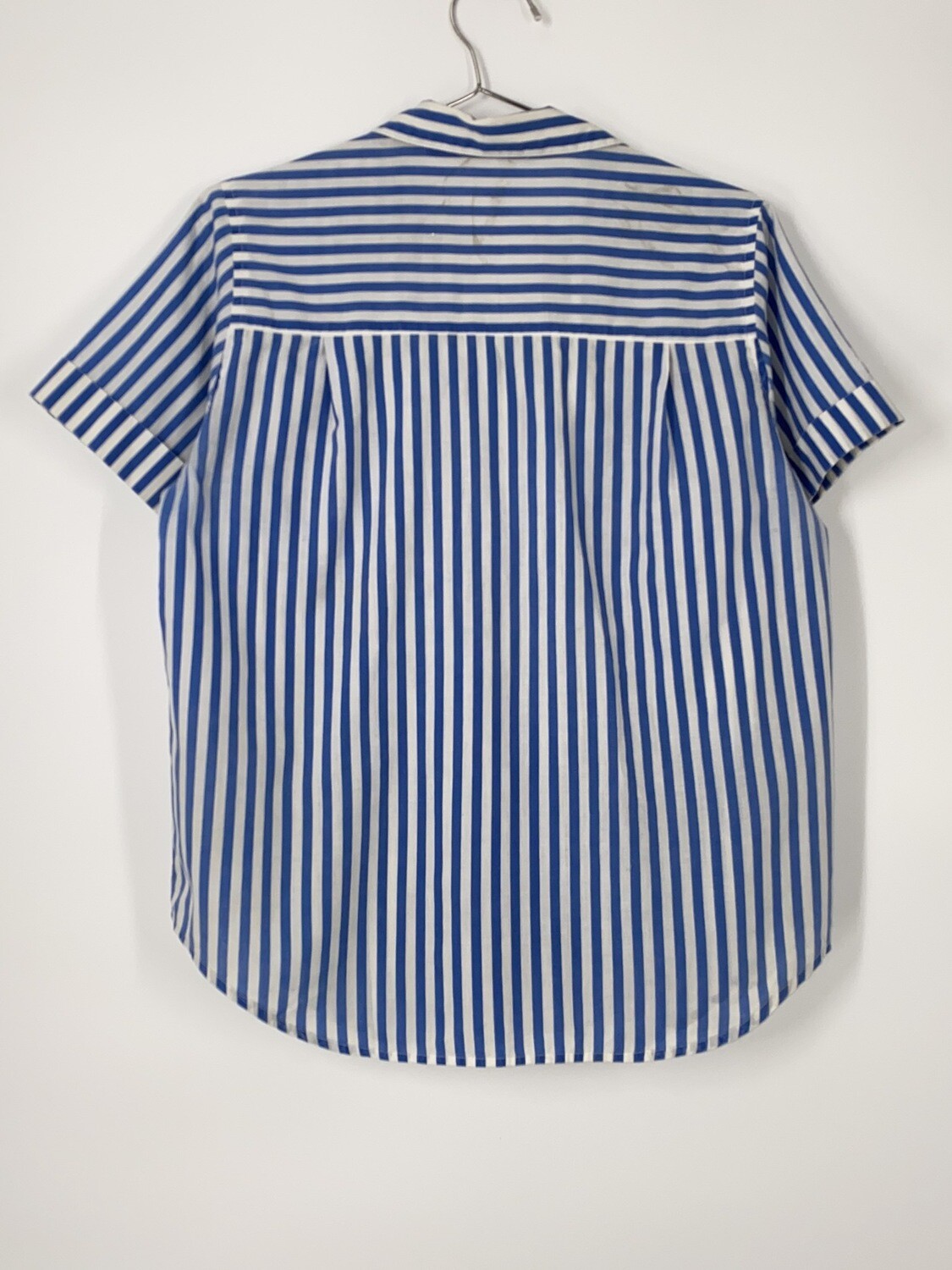 Blue And White Striped Button Up Top Size S