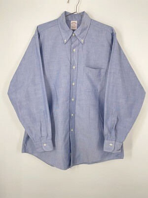 Brooks Brothers Blue Chambray Button Down Size L