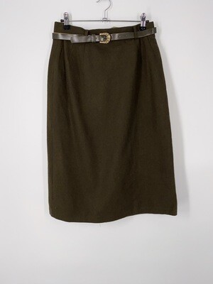 Brown Belted Skirt Size M