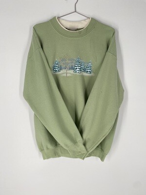 Green Holiday Sweatshirt Size L