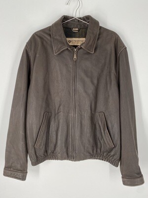 Columbia Sportswear Company Dark Brown Leather Jacket Size L