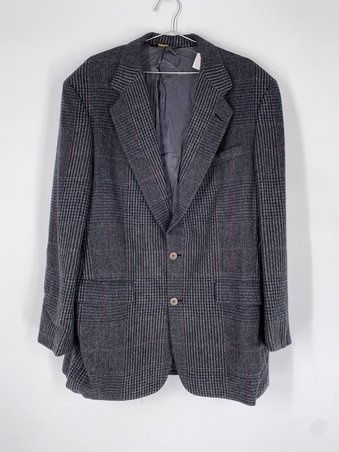 Norman Hilton Grey Plaid Blazer Size L Norman Hilton Grey Plaid Blazer Size L