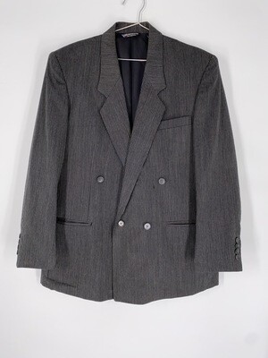 Raffinati Black and Grey Pinstripe Blazer Size L