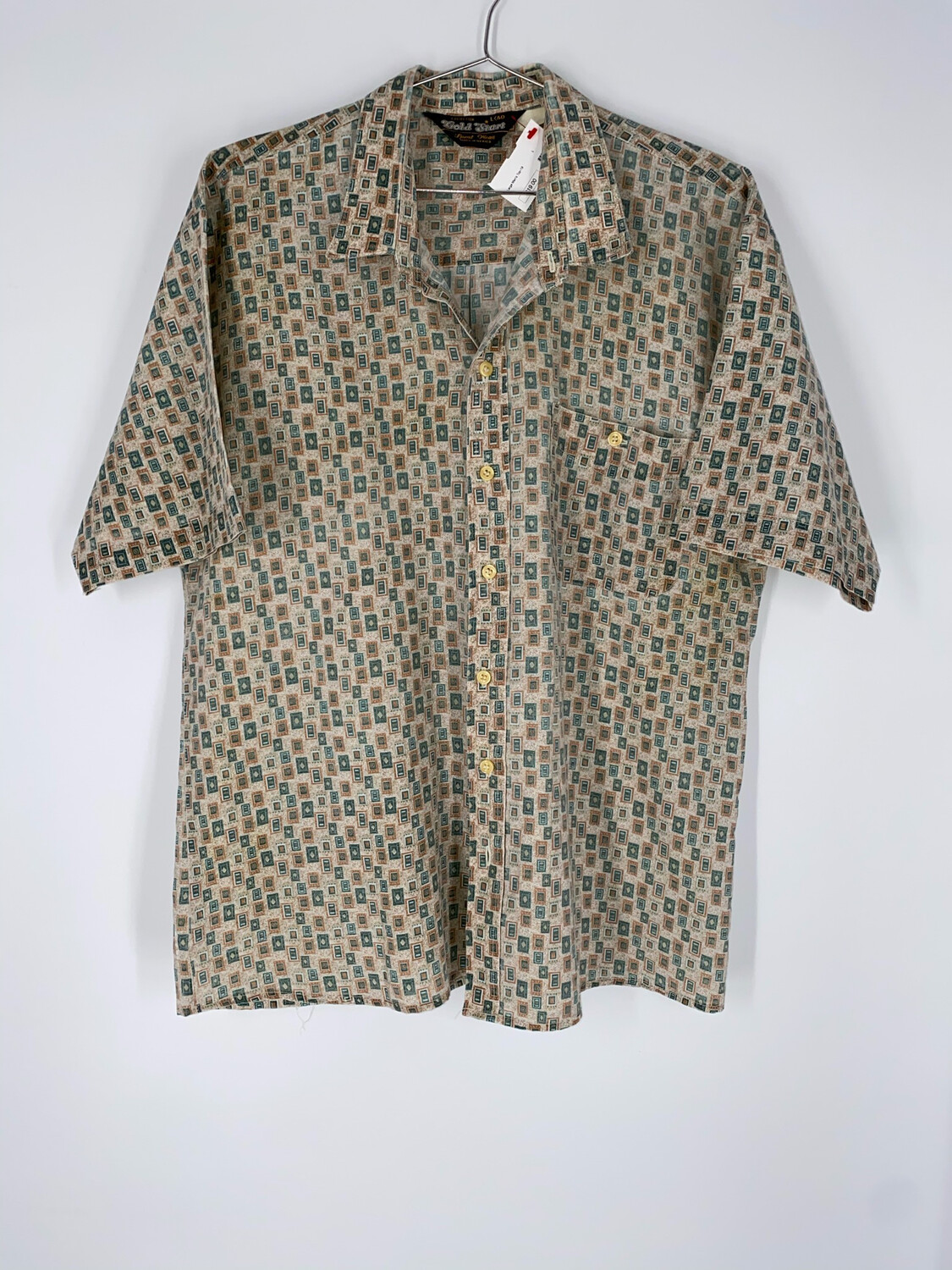 Gold Start Button Up Size Large