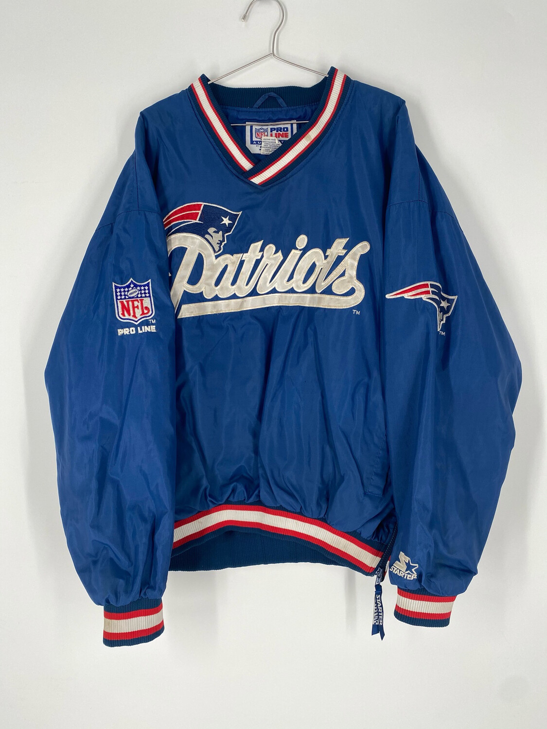 NFL Pro Line By Starter Patriots Embroidered Windbreaker Size XL