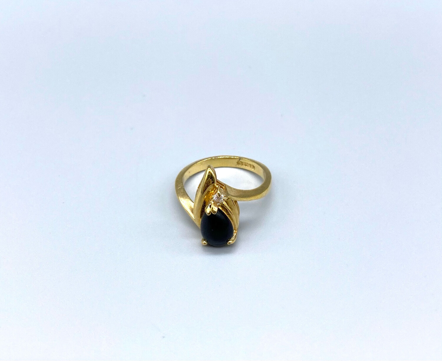 Gold Ring With Black Gemstone Gold Ring With Black Gemstone
