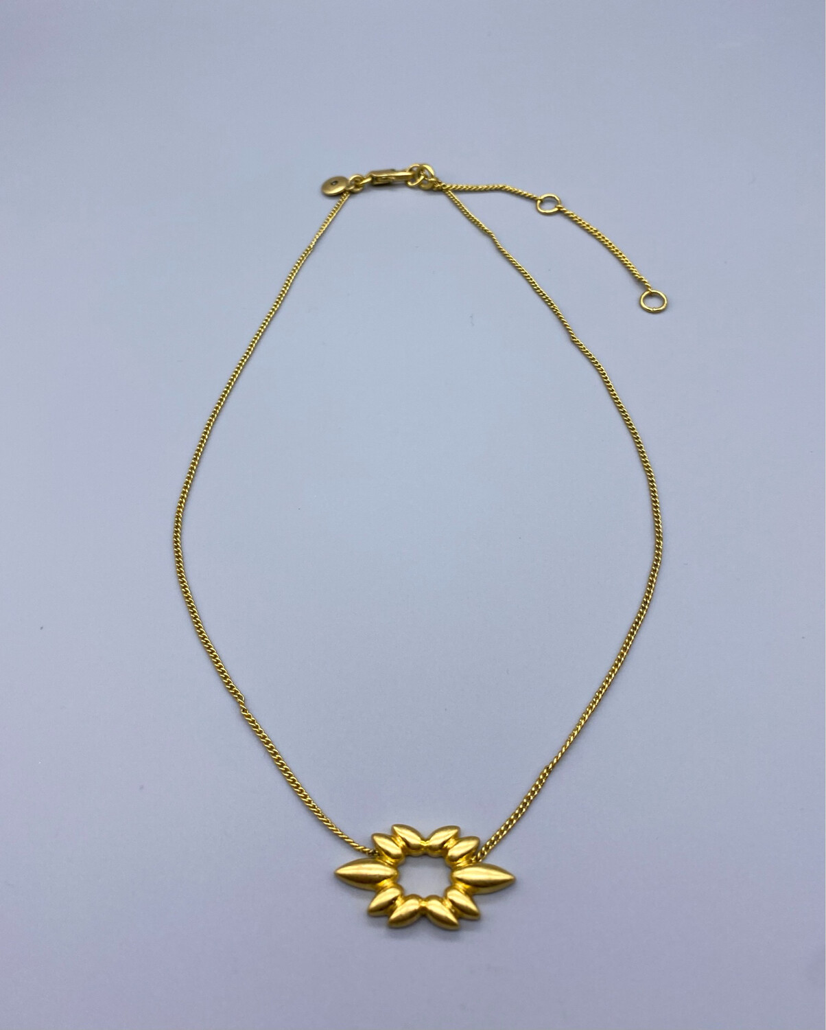 Gold Necklace With Geometric Charm Gold Necklace With Geometric Charm