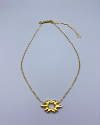 Gold Necklace With Geometric Charm