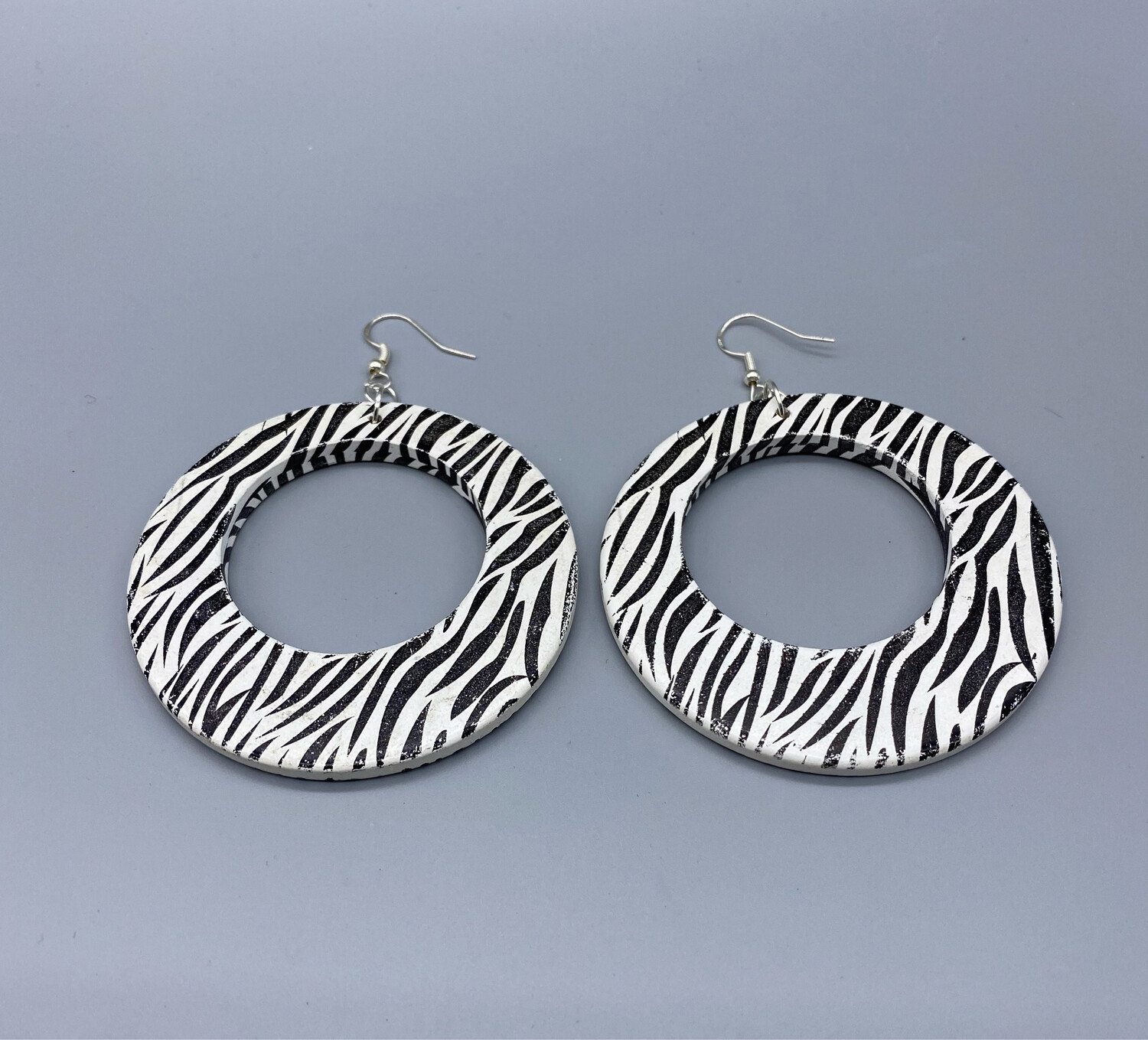 Zebra Print Hoop Earrings Zebra Print Hoop Earrings